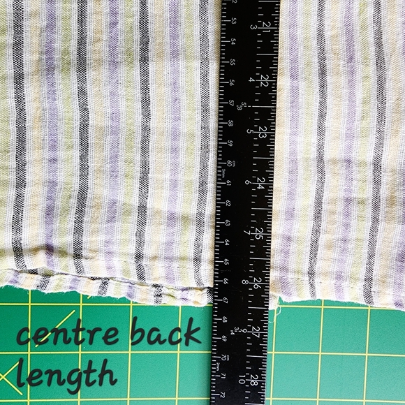 Flax Striped Sleeveless Button-Up Top - Picture 3 of 8